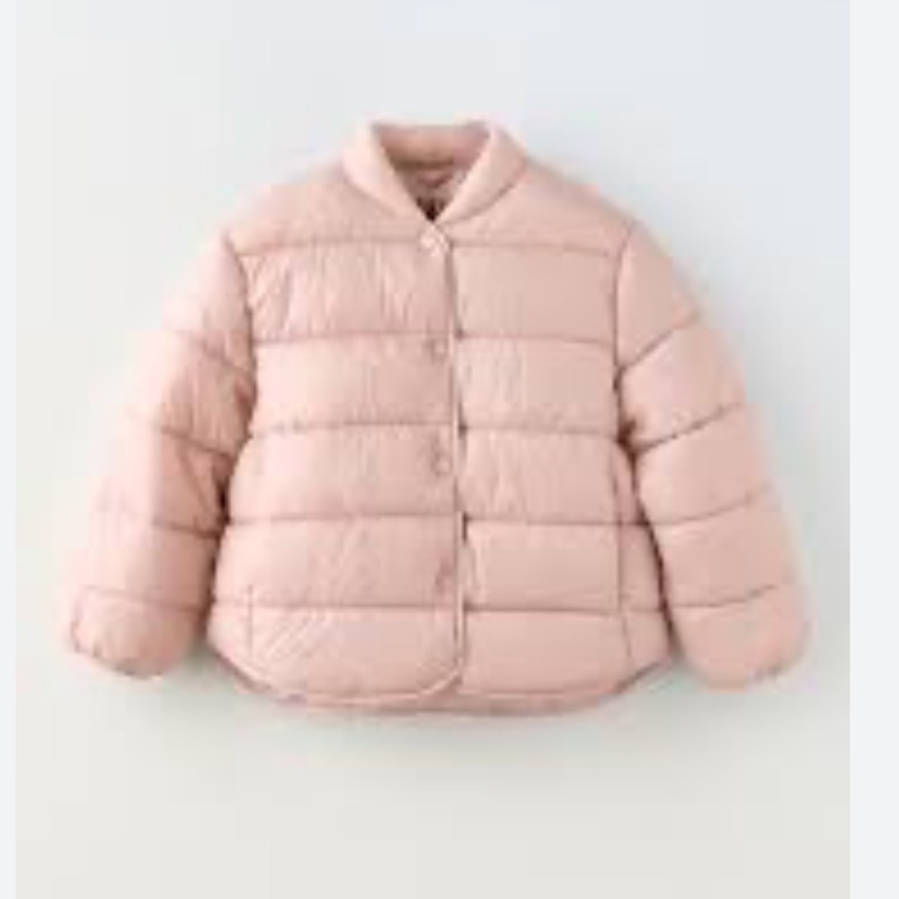 Zara Kids Blush Puffer Coat